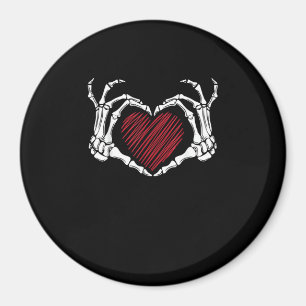 Skeleton Hand Heart Sign Costume Trending Hallowee Magnet