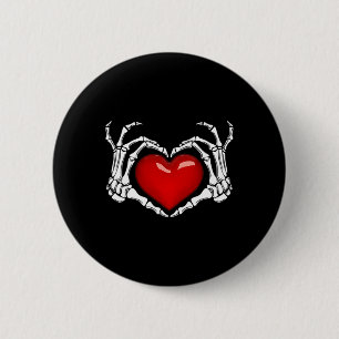 Skeleton Hand Heart Sign Halloween Skeleton Hand P 6 Cm Round Badge