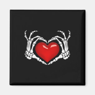 Skeleton Hand Heart Sign Halloween Skeleton Hand P Magnet