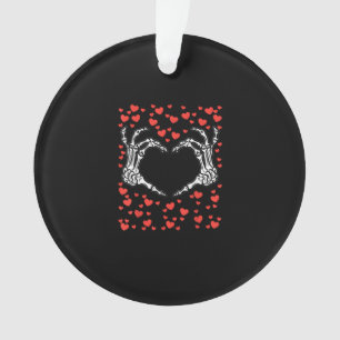 Skeleton Hand Heart Valentines Day Funny Classic Ornament
