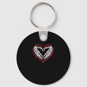 Skeleton Hand Heart Valentines Day Funny Couple Cu Key Ring