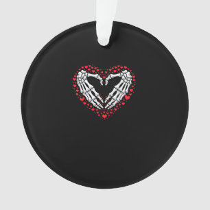 Skeleton Hand Heart Valentines Day Funny Couple Cu Ornament