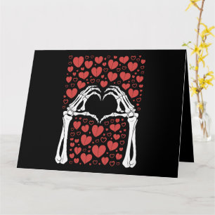 Skeleton Hand Heart Valentines Day Funny Love Card