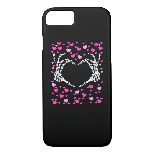 Skeleton Hand Heart Valentines Day Funny Viral Case-Mate iPhone Case (Back)