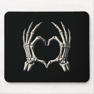 Skeleton Hand Heart Xray Retro Funny Halloween Cos Mouse Pad