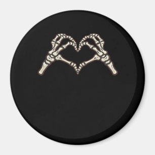 Skeleton Hand Hearts Design Magnet