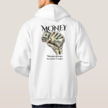 Skeleton Hand Holding Cash Graphic Design