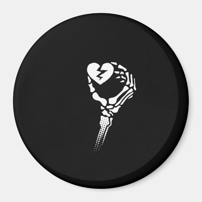 Skeleton Hand Holding Heart Magnet (Front)