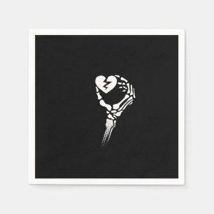 Skeleton Hand Holding Heart Napkin