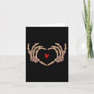 Skeleton Hand Love Heart Halloween Day Spooky Seas Card