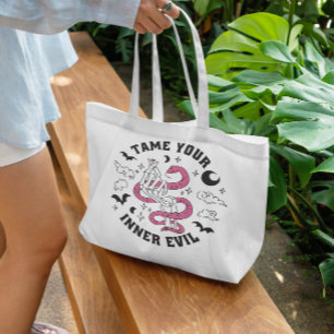 Skeleton Hand Making Heart Tote Bag