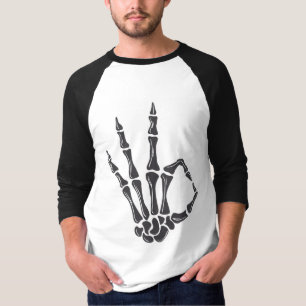 Skeleton Hand OK Sign Graphic T-Shirt