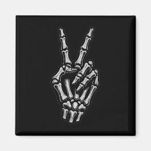 Skeleton Hand Peace Sign Bone 1 Magnet