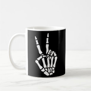 Skeleton Hand Peace Sign Bones For Or Coffee Mug