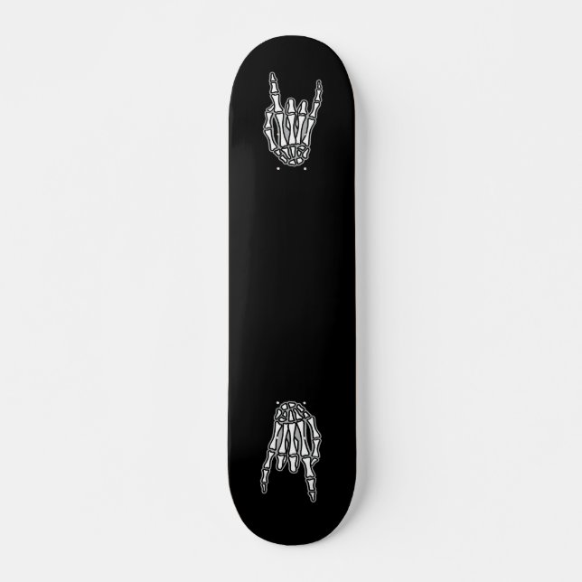 Skeleton hand, rock and roll skateboard (Front)