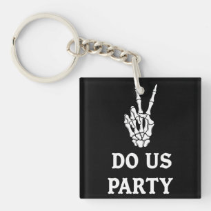 Skeleton Hand Rock Sign Key Ring