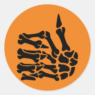 Skeleton Hand Thumbs Up Sticker