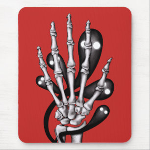 Skeleton Hand With Ghosts Mouse Pad