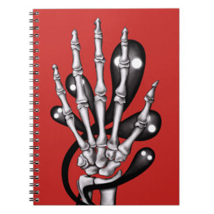 Skeleton Hand With Ghosts Notebook