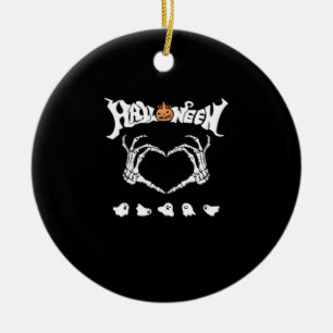 Skeleton Hand With , Halloween Design Ceramic Ornament