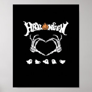 Skeleton Hand With , Halloween Design Poster