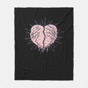 Skeleton Hand With Heart Classic Fleece Blanket