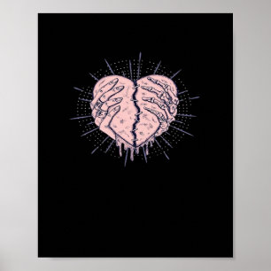 Skeleton Hand With Heart Classic Poster