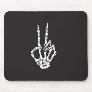 Skeleton hand with Peace sign on  Mouse Pad