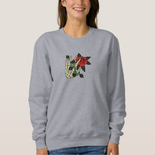 Skeleton Hand with Rose Sweatshirt – Customisable