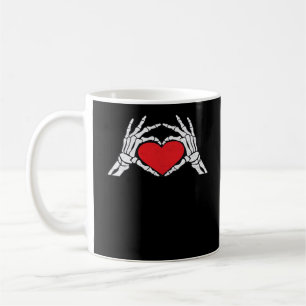 Skeleton Hands A Red Heart Classic Coffee Mug
