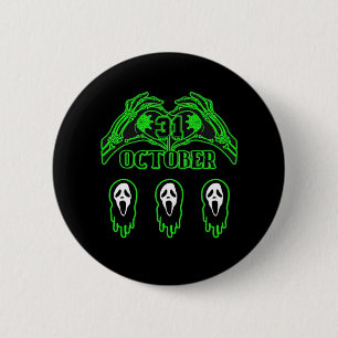 Skeleton Hands Classic Design 6 Cm Round Badge