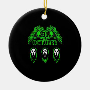 Skeleton Hands Classic Design Ceramic Ornament