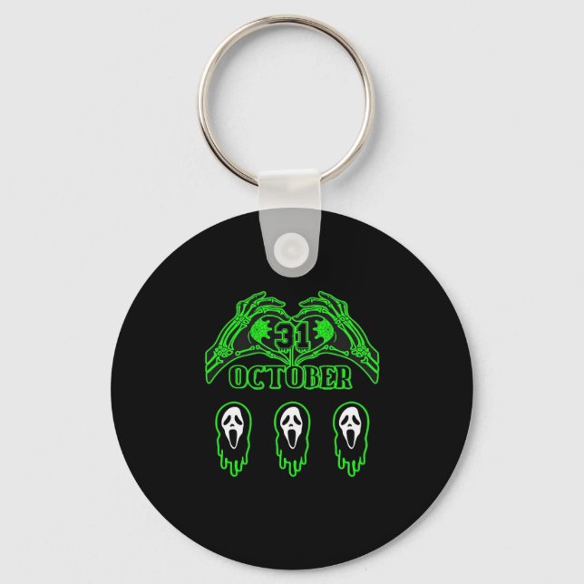 Skeleton Hands Classic Design Key Ring (Front)