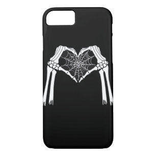 Skeleton Hands Cobweb Heart (White) Classic iPhone 8/7 Case