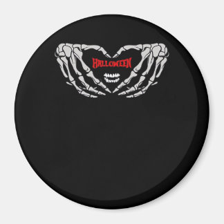 Skeleton Hands Folded In A Heart. Funny Halloween  Magnet