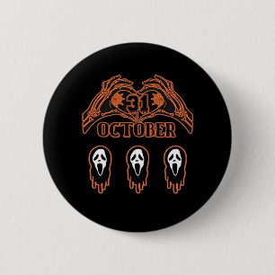Skeleton Hands For Classic Halloween 6 Cm Round Badge