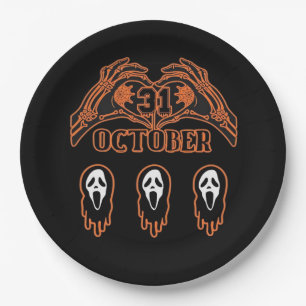 Skeleton Hands For Classic Halloween Paper Plate