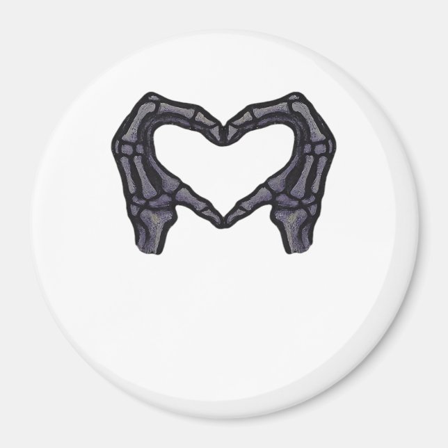 Skeleton Hands Forming A Heart  Magnet (Front)