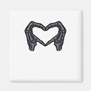 Skeleton Hands Forming A Heart Magnet