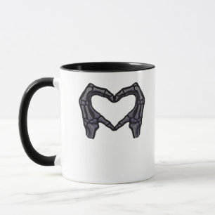 Skeleton Hands Forming A Heart  Mug