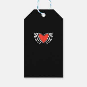 Skeleton Hands Forming Heart – Creepy Gothic Hallo Gift Tags