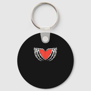 Skeleton Hands Forming Heart – Creepy Gothic Hallo Key Ring