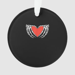 Skeleton Hands Forming Heart – Creepy Gothic Hallo Ornament