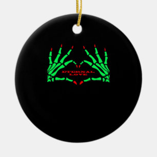Skeleton Hands - Funny Halloween Ceramic Ornament
