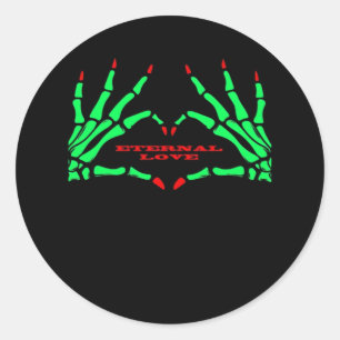Skeleton Hands - Funny Halloween Classic Round Sticker