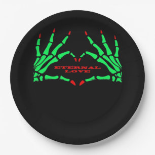 Skeleton Hands - Funny Halloween Paper Plate