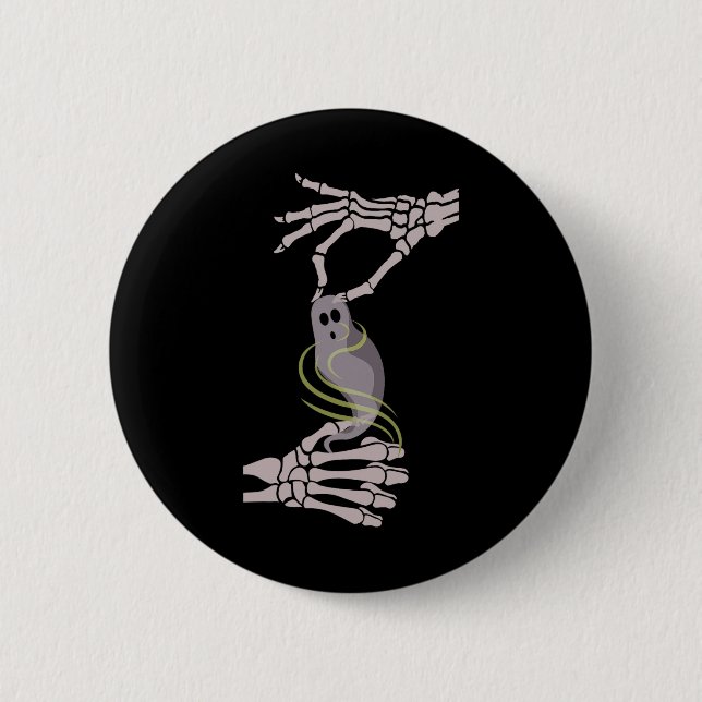 Skeleton Hands Ghost Spooky Halloween  6 Cm Round Badge (Front)
