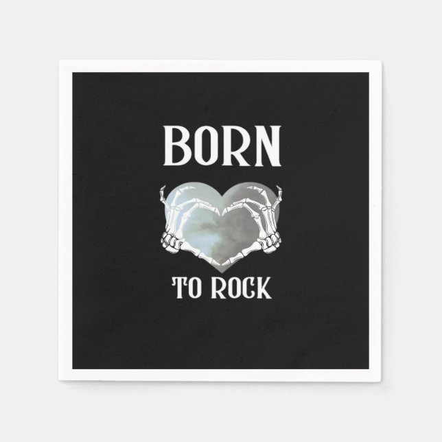 Skeleton Hands Grey Heart Graphic For  Classic Napkin (Front)