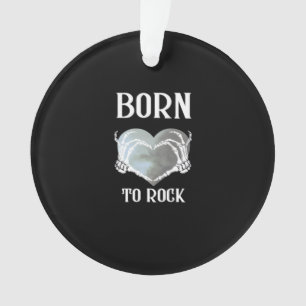 Skeleton Hands Grey Heart Graphic For  Classic Ornament