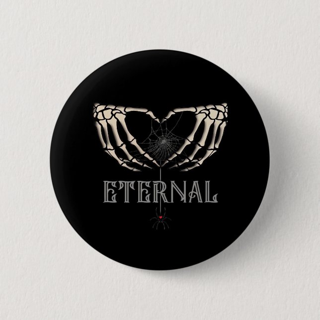 Skeleton Hands Heart Classic 6 Cm Round Badge (Front)